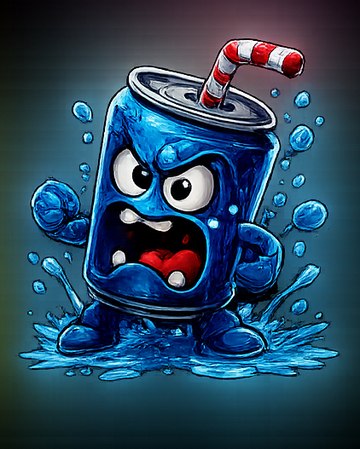 Soda Sneak, an angry soda can villain